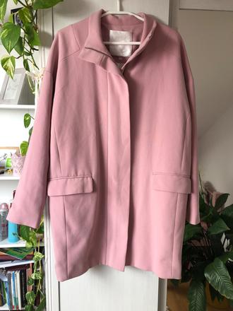 Ružový kabát jarný/ jarný bledoružový kabát, 38