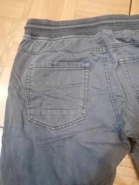 Khaki potrhané rifle na gumičku fsbn, fishbone,xl