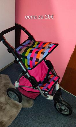 Trojkolesový športový kočík pre bábiku, 