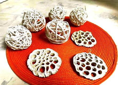 Vianočné naturálne gule 8 ks, 