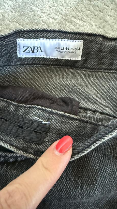 Wide leg džínsy s kamienkami zara 152-164, zara,152