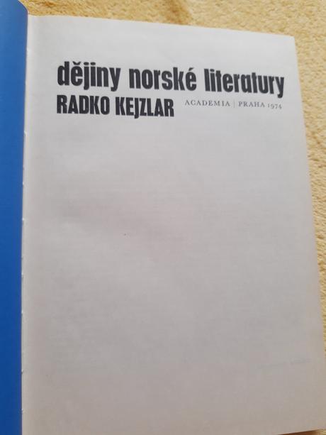 Radko kejzlar dejiny nórskej literatúry,