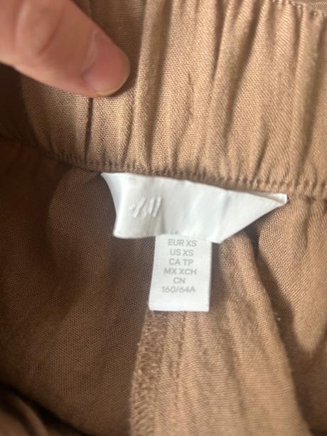 Nohavice hnedé, h&m,xs