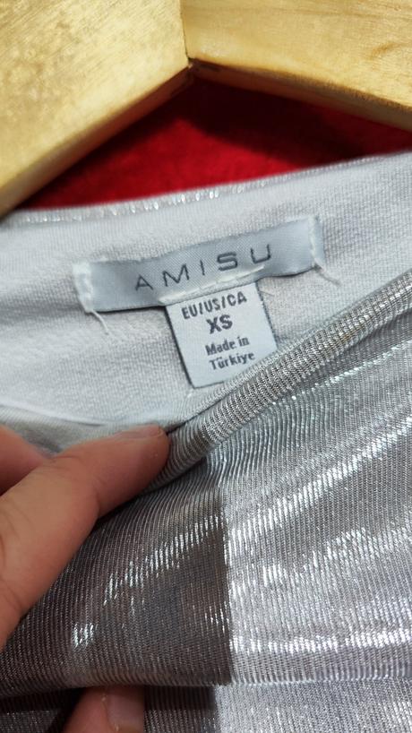 Strieborný top, amisu,xs