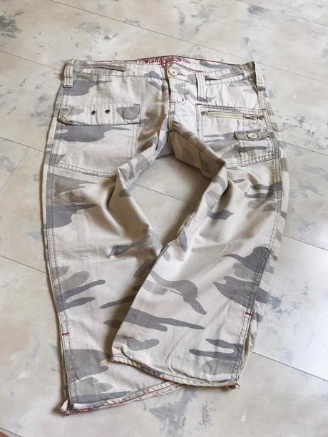 3/4 maskáčové nohavice, fishbone,xs