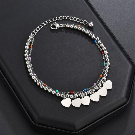 Guličkový náramok so srdiečkami, 