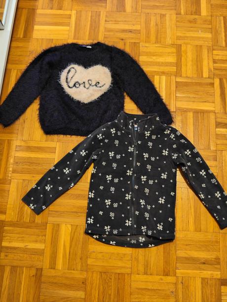 Krásny huňatý svetrík+ hebunka mikina 6/6 rokov, lupilu,116