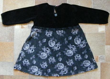 Plysove cierno-sive saty, h&m,86