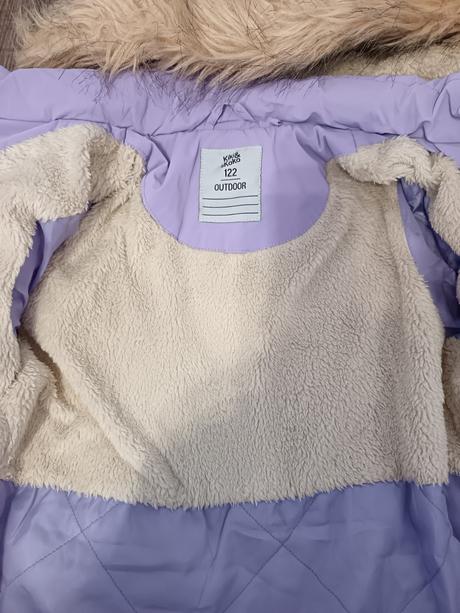 Fialová zimná bunda zateplená, kik,122