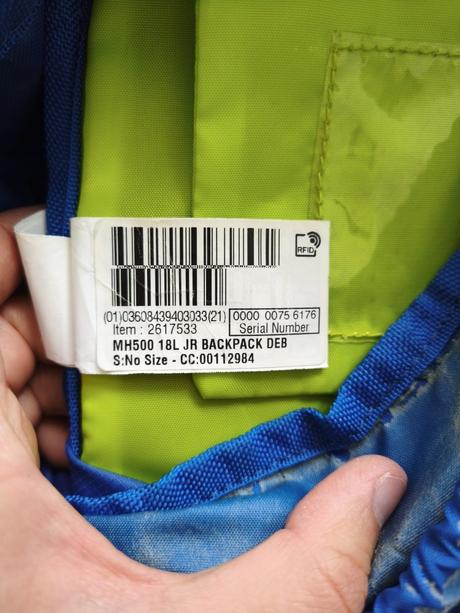Turistický batoh detský 18l quechua mh500,