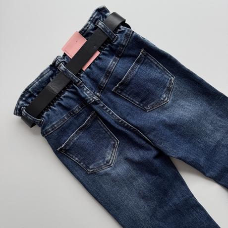 Rozšírené elastické rifle s opaskom, 128 / 140 / 152