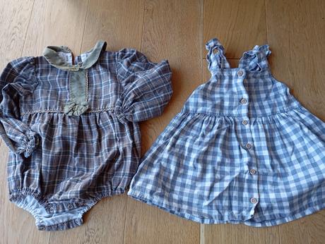 Letné šaty h&m a karované  body, h&m,74