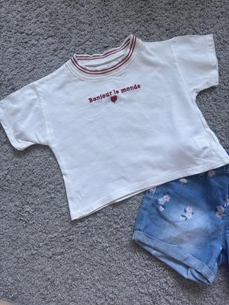 Tričko zara 104 crop top, zara,104