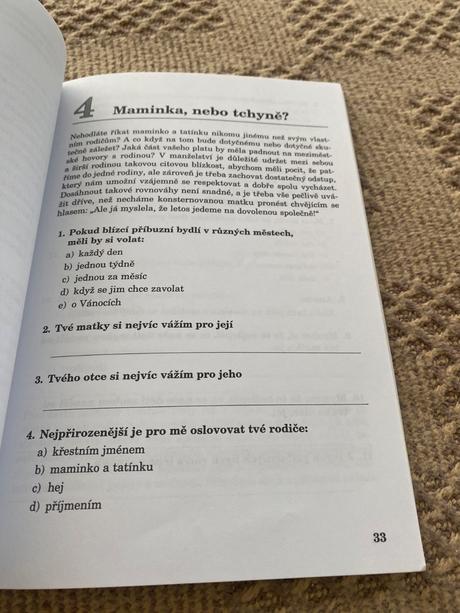 Testy rodinné soudržnosti dotazníky a aktivity urč,