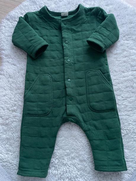 Tmavozeleny presivany overal h&m, h&m,68