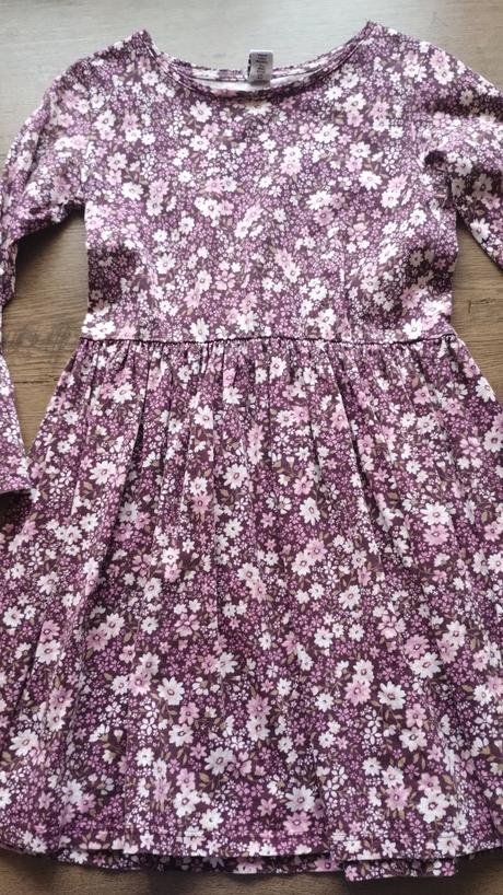 Šaty s kvietkami, raz oblečené, dopodopo,128