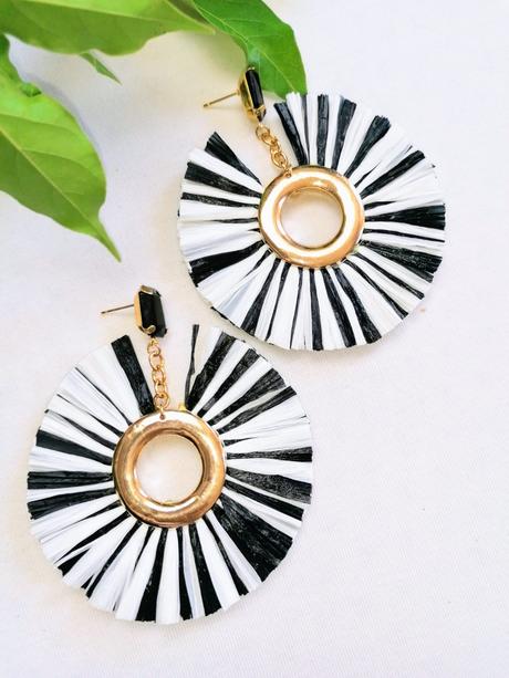 Bijou brigitte - raffia letné náušnice, bijou brigitte