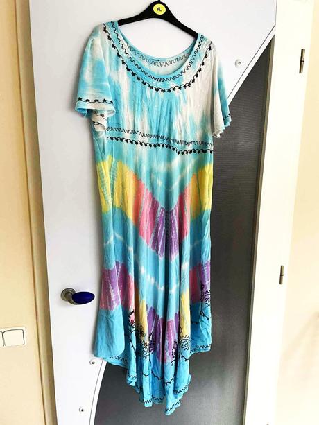 Ľahké letné batikované maxi šaty xl/xxl, xxl