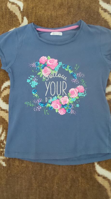 Kvetinkové tričko s nápisom, pepco,128