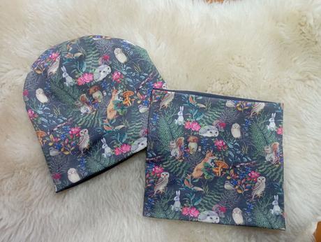 Handmade set , čiapka ,nakrcnik, <50