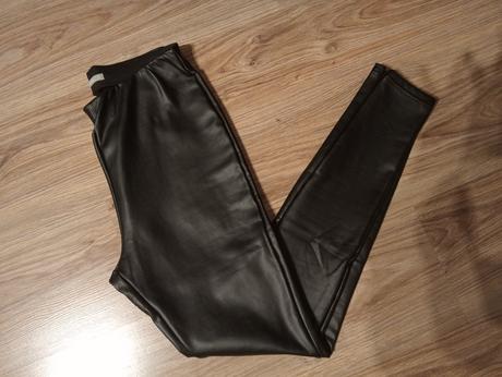 Koženkové legíny so zipsami zateplené, 36, gate,s