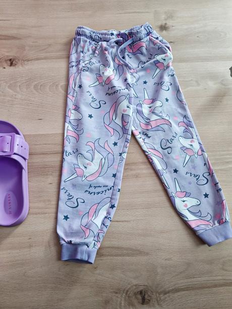 Tepláčiky jednorožec bavlna 110 ale sadnú 104-110, 110