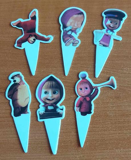 Tortový zápich máša a medveď 01 (24ks) - skladom,