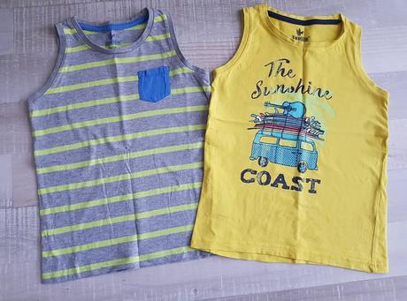 2 ks tričká bez rukávov, lupilu,116
