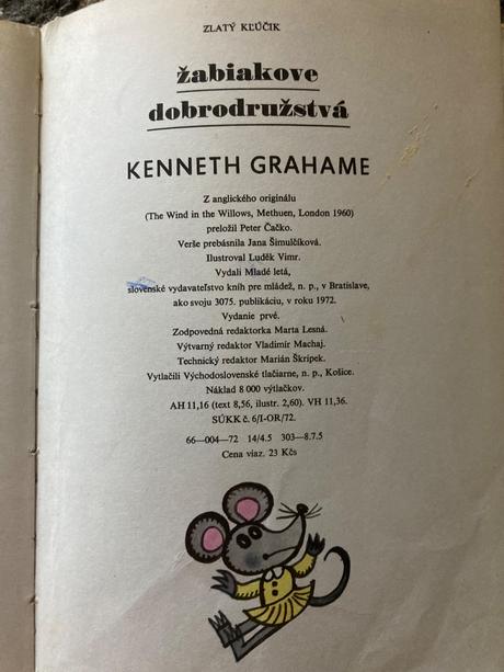 Žabiakove dobrodružstvá-prvé vyd.1972, 