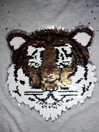 Flitrova nášivka obojstranná tiger,