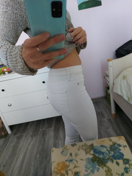 Biele rifle, denim,36