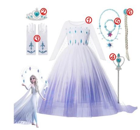 Kostým elza ľadové kráľovstvo frozen + doplnky,