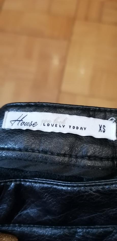 Čierna koženková sukňa, house,xs