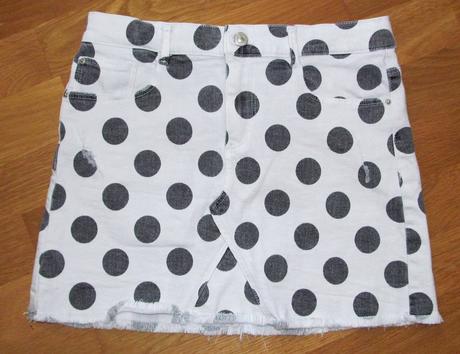 Bodkovana denim sukna zn. zara, c. 158/164, zara,158