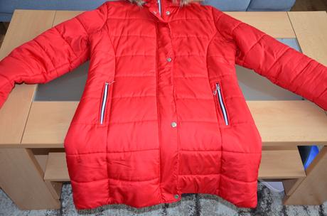 Zimná bunda červená - v. 40, 40