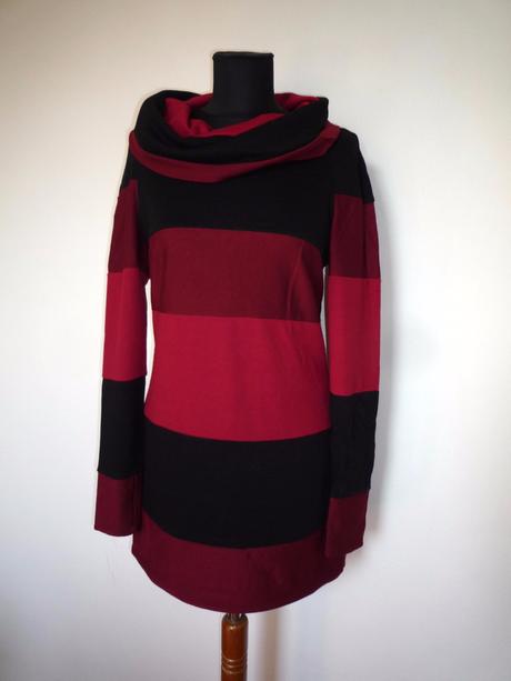 Úpletové šaty/mikina, l