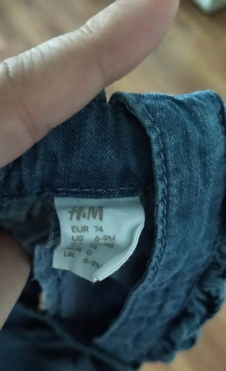 Riflové šortky na traky, h&m,74