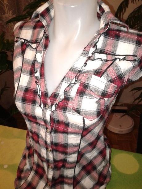 Károvaná blúzka zebra veľ. s, s