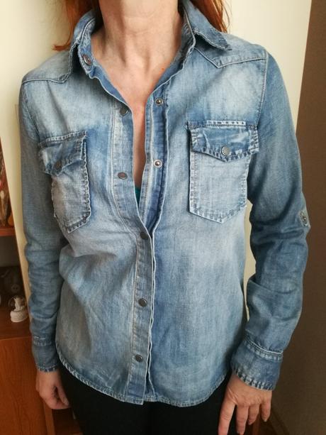Riflova košeľa, denim,s