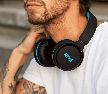 Štýlové bezdrôtové slúchadlá na uši niceboy hive x, 