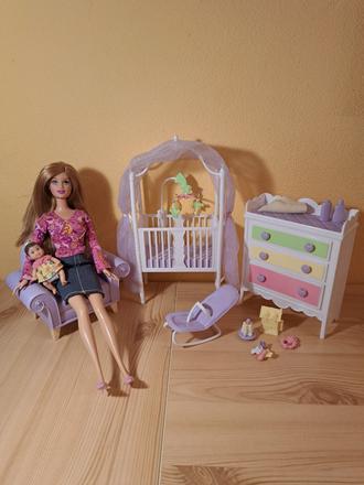 Barbie play all day nursery gift set, 
