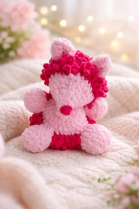 Ručne háčkovaný ježko mäkučký kamarát na mo, 