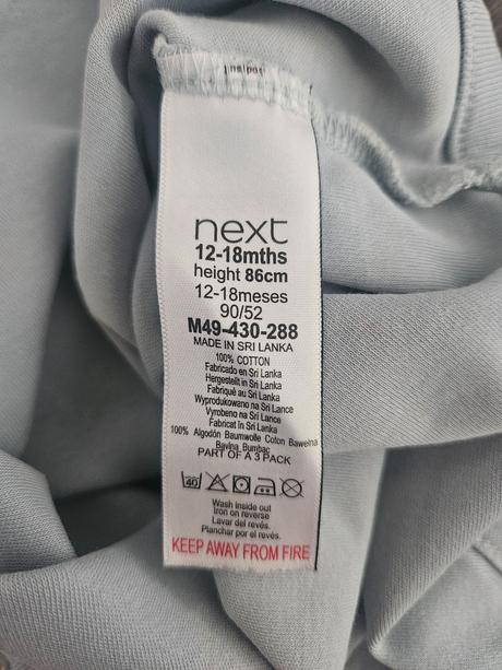 Next body s krátkym rukávom 86, svetlé grátis, next,86