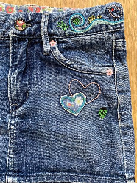 Dievčenská riflová sukňa, 110