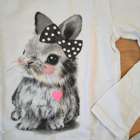 Tričká so zajačikom z flitrov h&m, veľ. 110/116, h&m,116