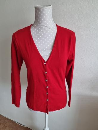 Červený elastický svetrík 38, 38