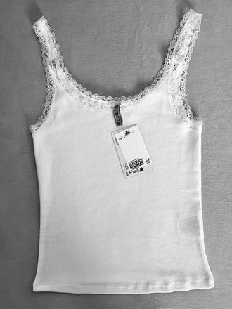 H&m divided tielko s čipkovým lemom vel.xs-s, h&m,s / xs