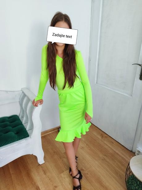 Spolocensky tanec saty (body+sukna) 152/xxs, 152