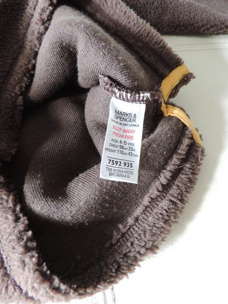 Bundička vo vzhľade kožúška, veľ. 110, marks & spencer,110