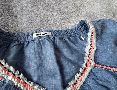 Replay denimové šaty s opaskom, replay,xs